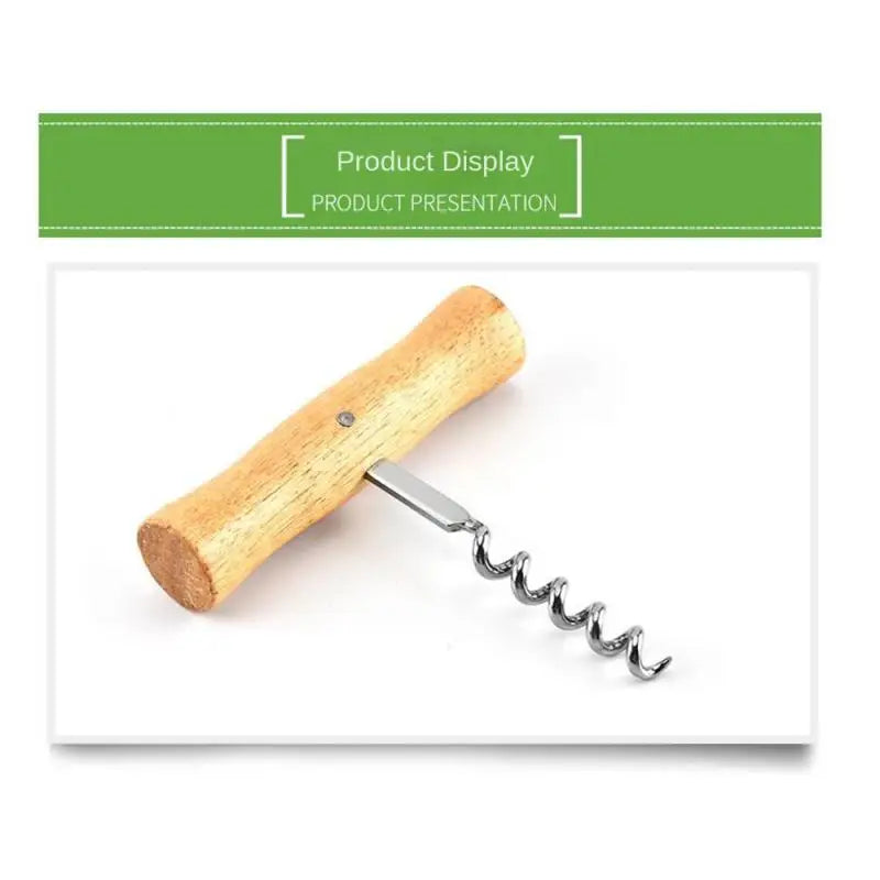 Premium Wine Opener with Wooden Handle – The Perfect Tool for Effortless Wine & Beer Opening!