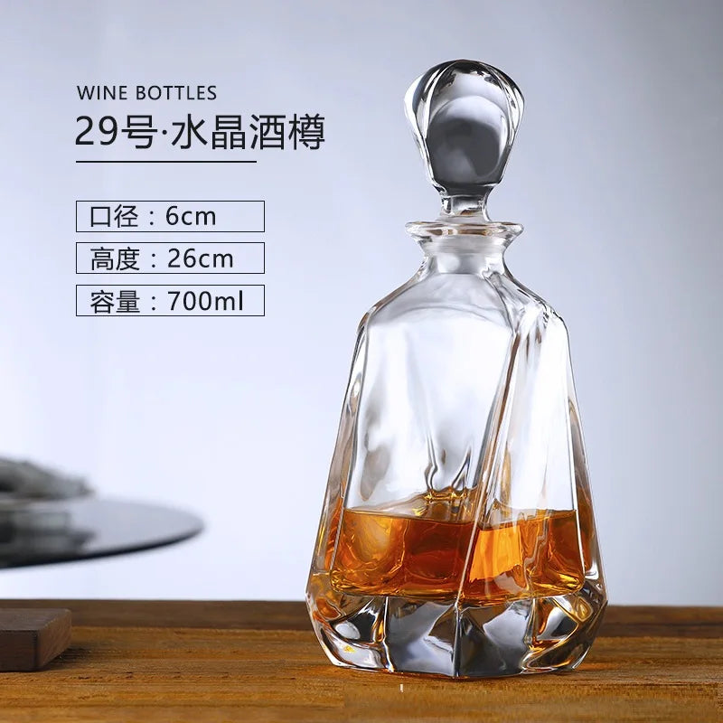 Elegant Crystal Glass Wine Decanter & Cups – Elevate Your Home Bar Experience!