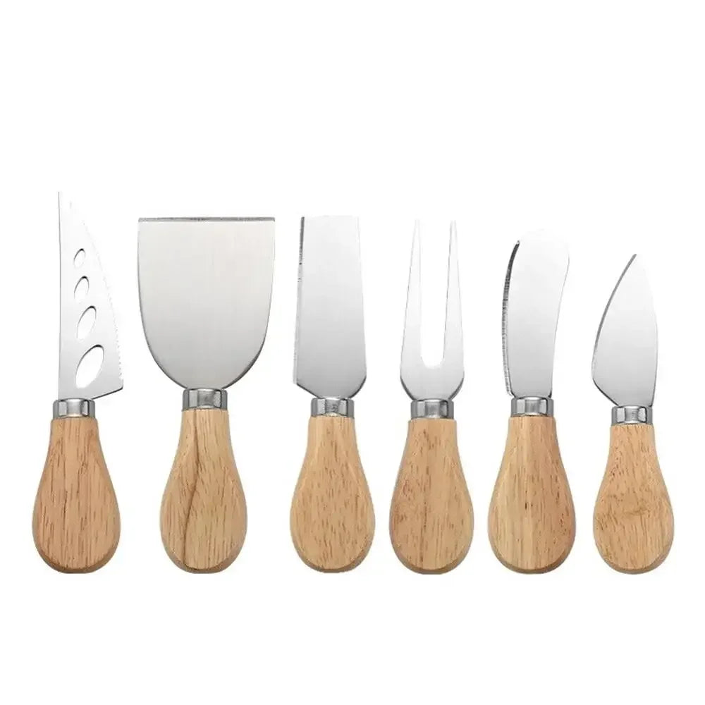 Six-Piece Stainless Steel Cheese Knife Set – Perfect for Any Cheese Lover!