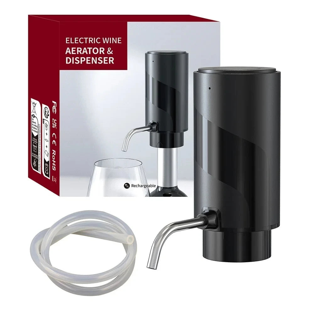 Rechargeable Electric Wine Aerator & Dispenser – Instantly Enhance Your Wine’s Flavor!