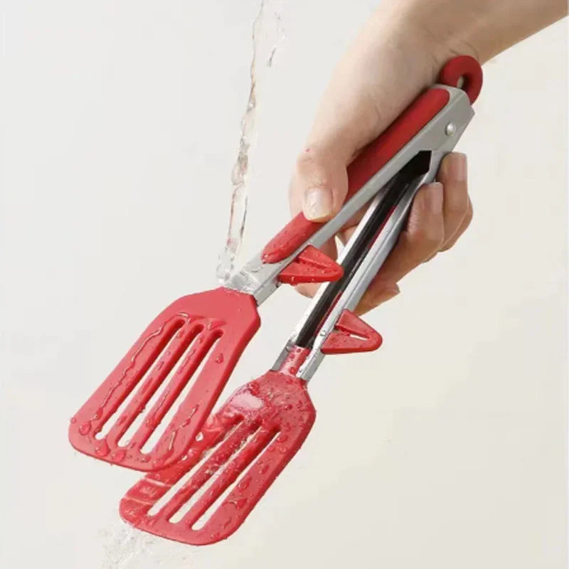 9-Inch Stainless Steel & Silicone Food Tongs – Your Ultimate Kitchen & BBQ Essential!