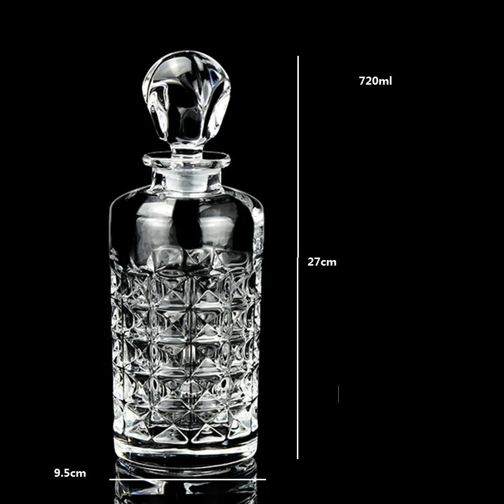 Elegant Crystal Glass Wine Decanter & Cups – Elevate Your Home Bar Experience!
