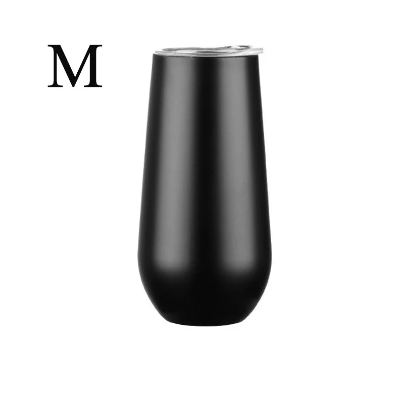 6oz Stainless Steel Champagne Tumbler Cup with Lid – The Ultimate Party Essential!