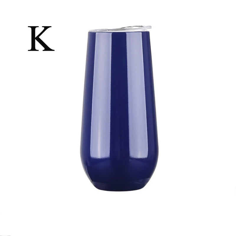 6oz Stainless Steel Champagne Tumbler Cup with Lid – The Ultimate Party Essential!