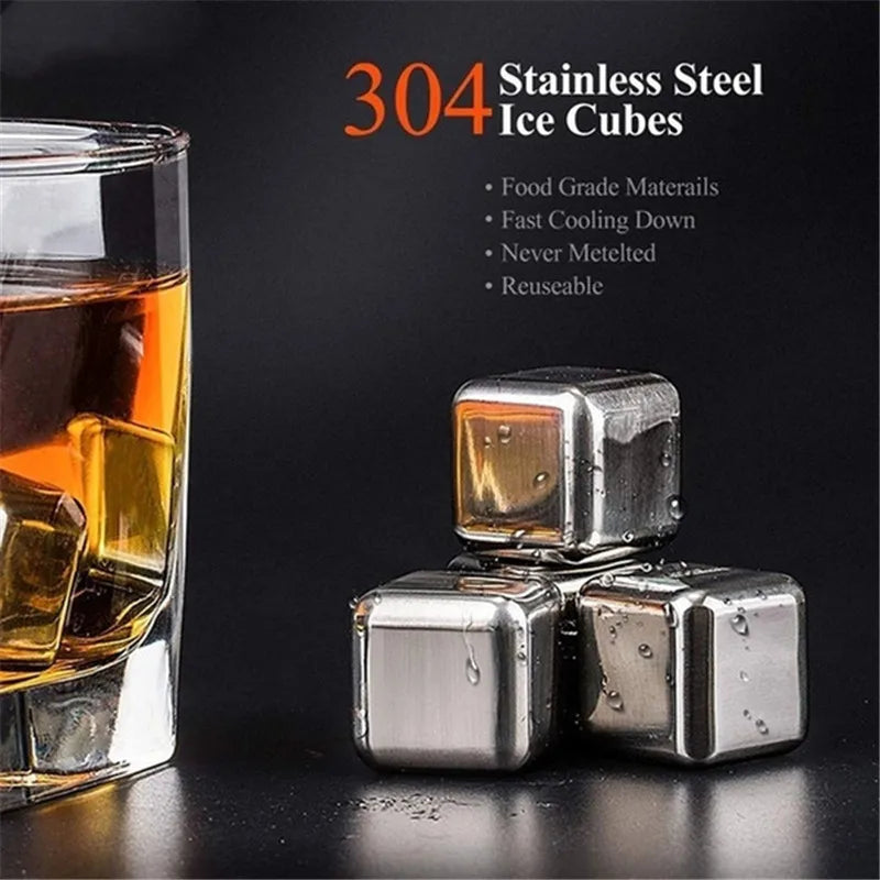 Need Wine Stuff provides the best drink and wine accessories such as these Stainless Steel metal Ice Cubes