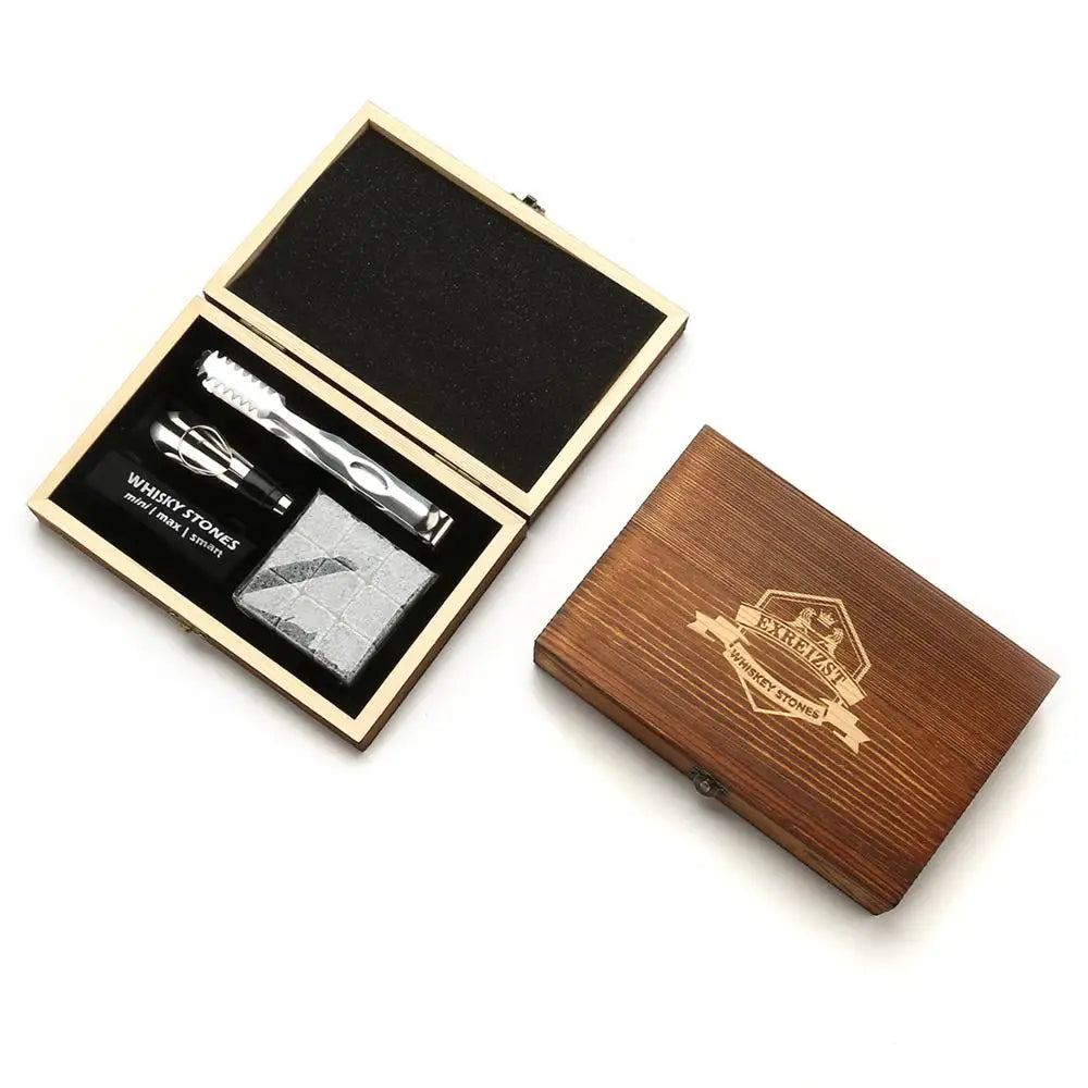 Beautiful Whiskey Stone box kit perfect for that whiskey drinker in your family. Get this great drink accessory and many others at Need Wine Stuff