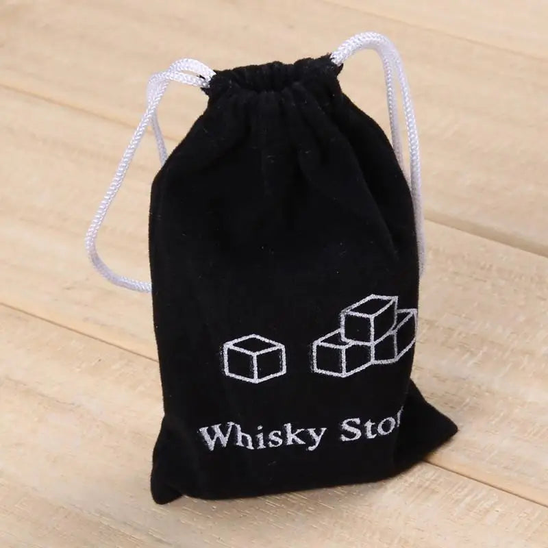 Whiskey Stone pouch can hold multiple stones for when happy hour kicks in and you need a nice cold drink.  Get this and many other things at Need Wine Stuff