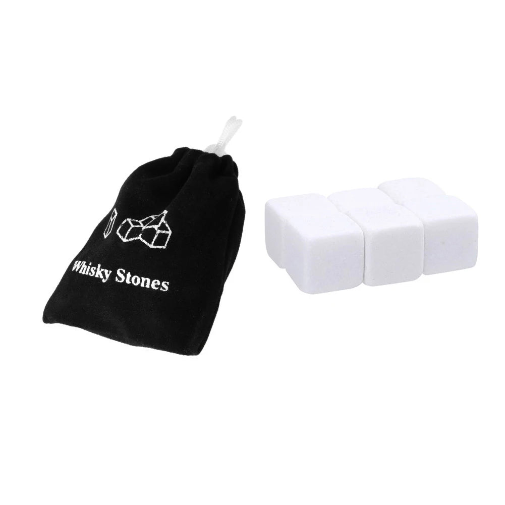 Wine, Whiskey, and bourbon, everything you need to level up your drink game.  Such as these white whiskey stones with a beautiful carrying pouch available for purchase at Need Wine Stuff